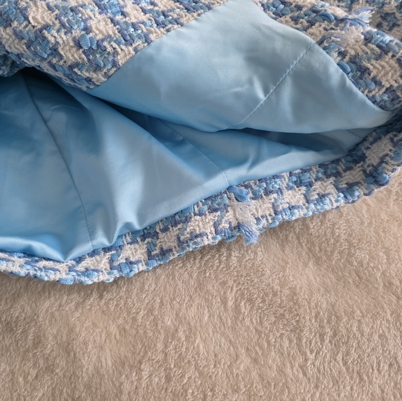 Ramy Brook Maleah Houndstooth Tweed Jacket NWT Womens S Blue Preppy City Chic - Picture 15 of 15